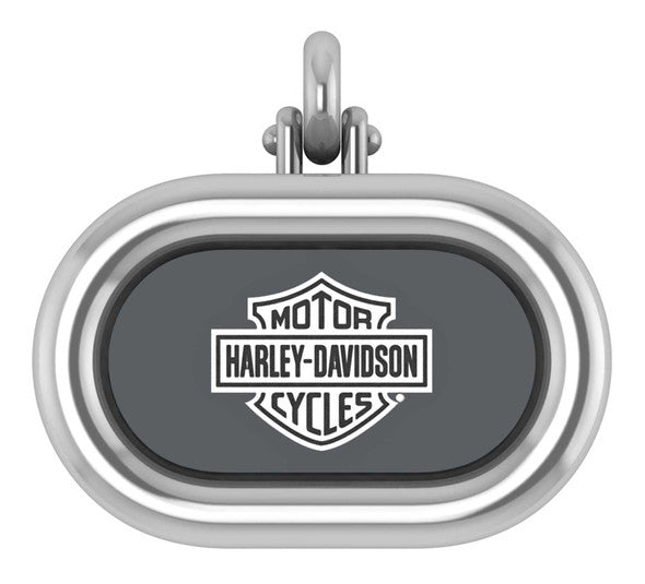 Oval H-D Script/B&S Logo Motorcycle Ride Bell - Silver Finish