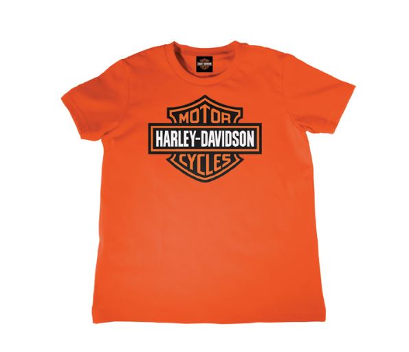 Bar and Shield Orange Kids T-Shirt