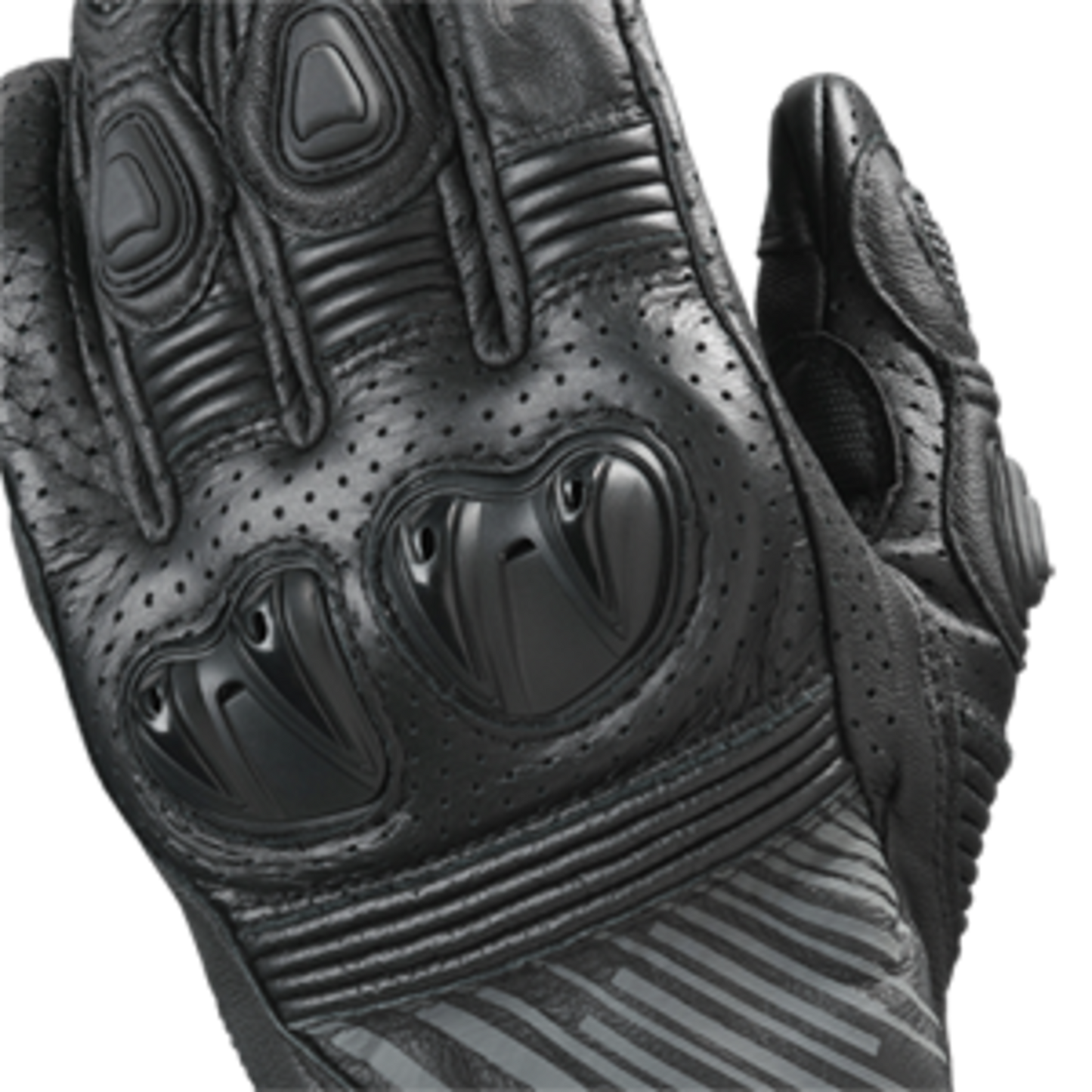 Bullet Black Leather Gloves
