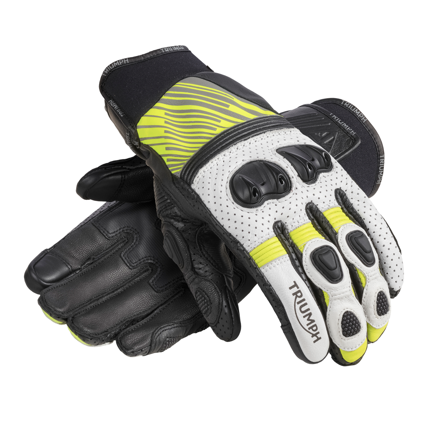 Bullet Black/Fluro Leather Gloves