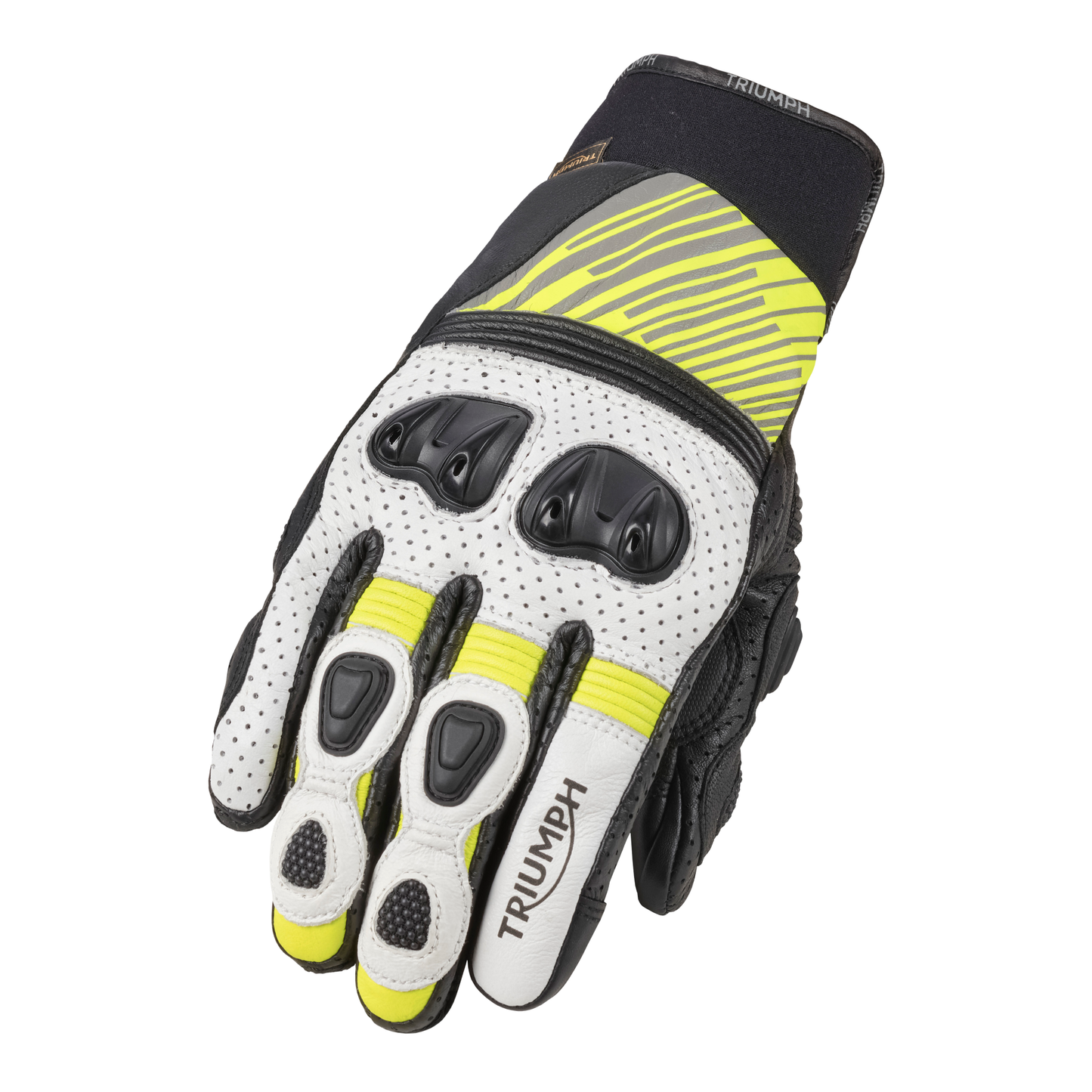 Bullet Black/Fluro Leather Gloves