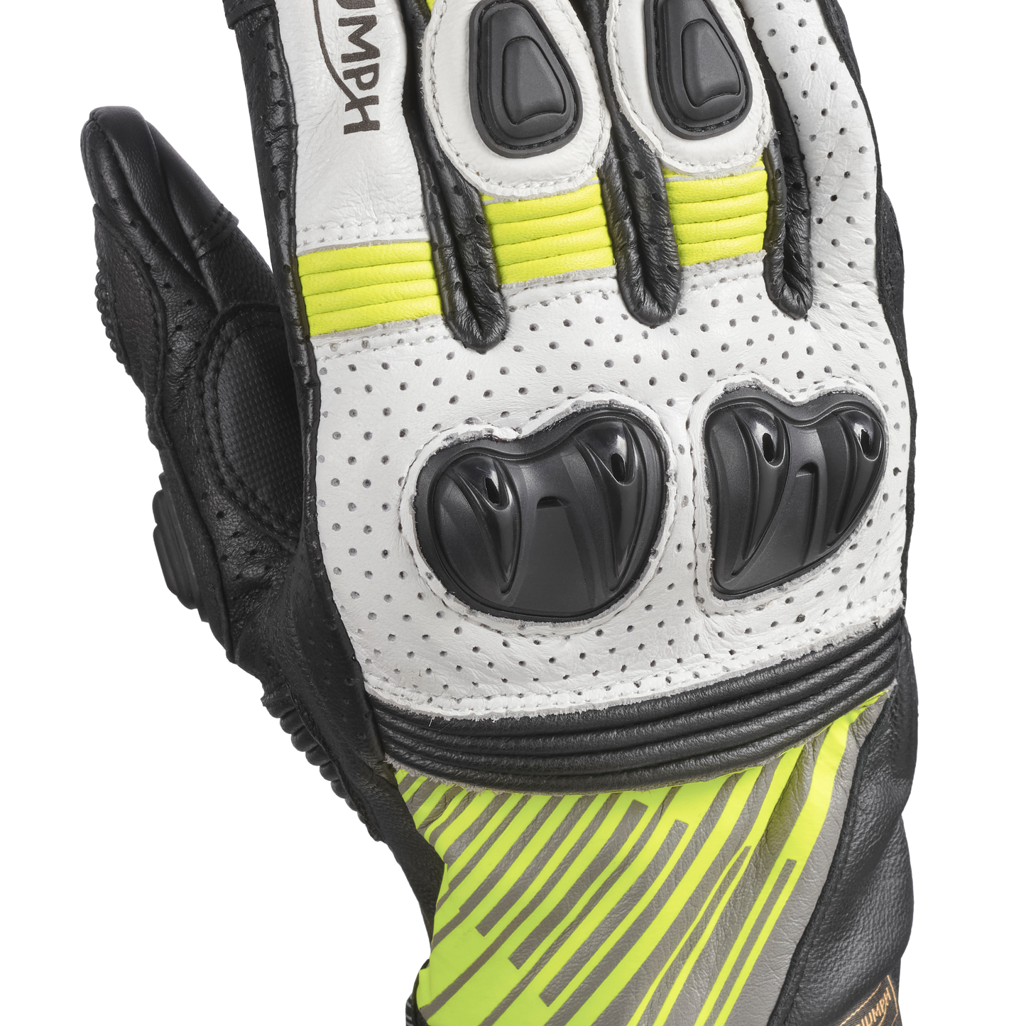 Bullet Black/Fluro Leather Gloves