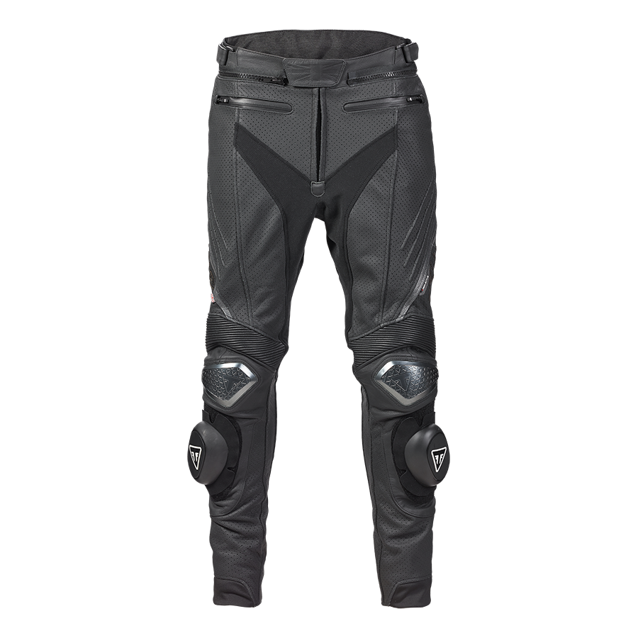 Triple Perforated Leather Trousers