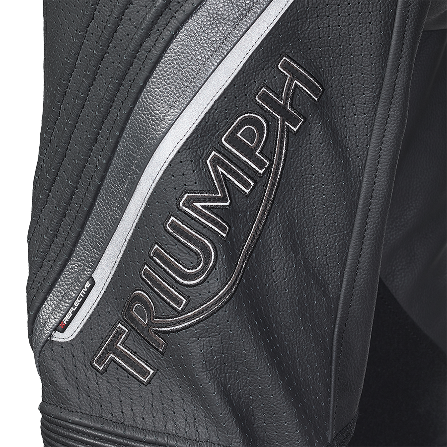 Triple Perforated Leather Trousers