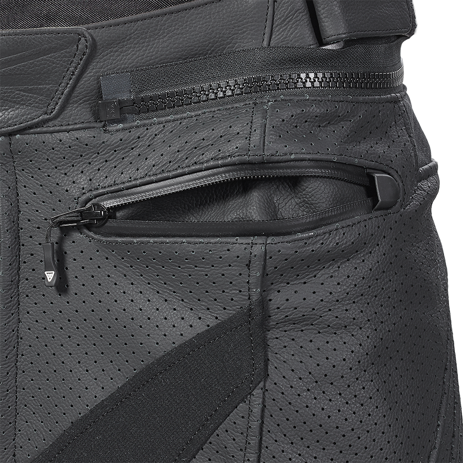 Triple Perforated Leather Trousers