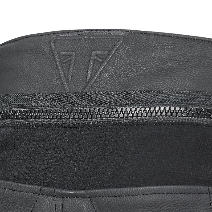 Triple Perforated Leather Trousers