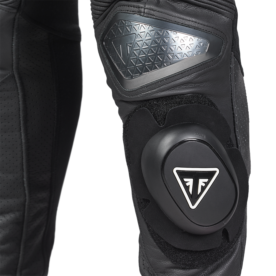 Triple Perforated Leather Trousers