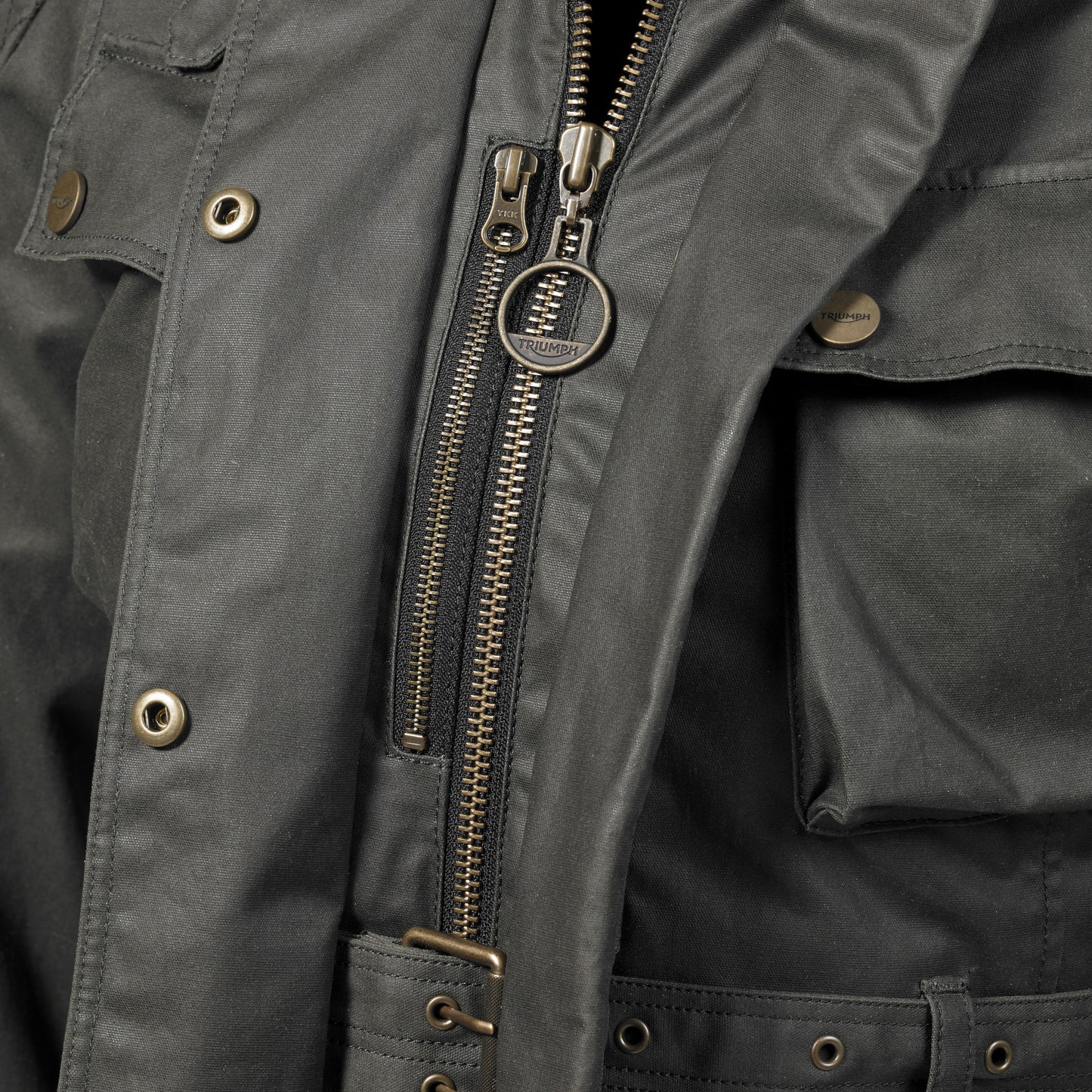 Ladies Khaki Beck Wax Textile Jacket