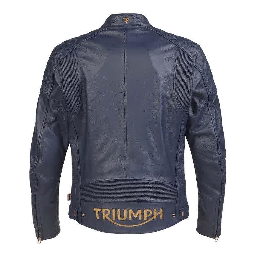 2023 Braddan Blue Leather Jacket