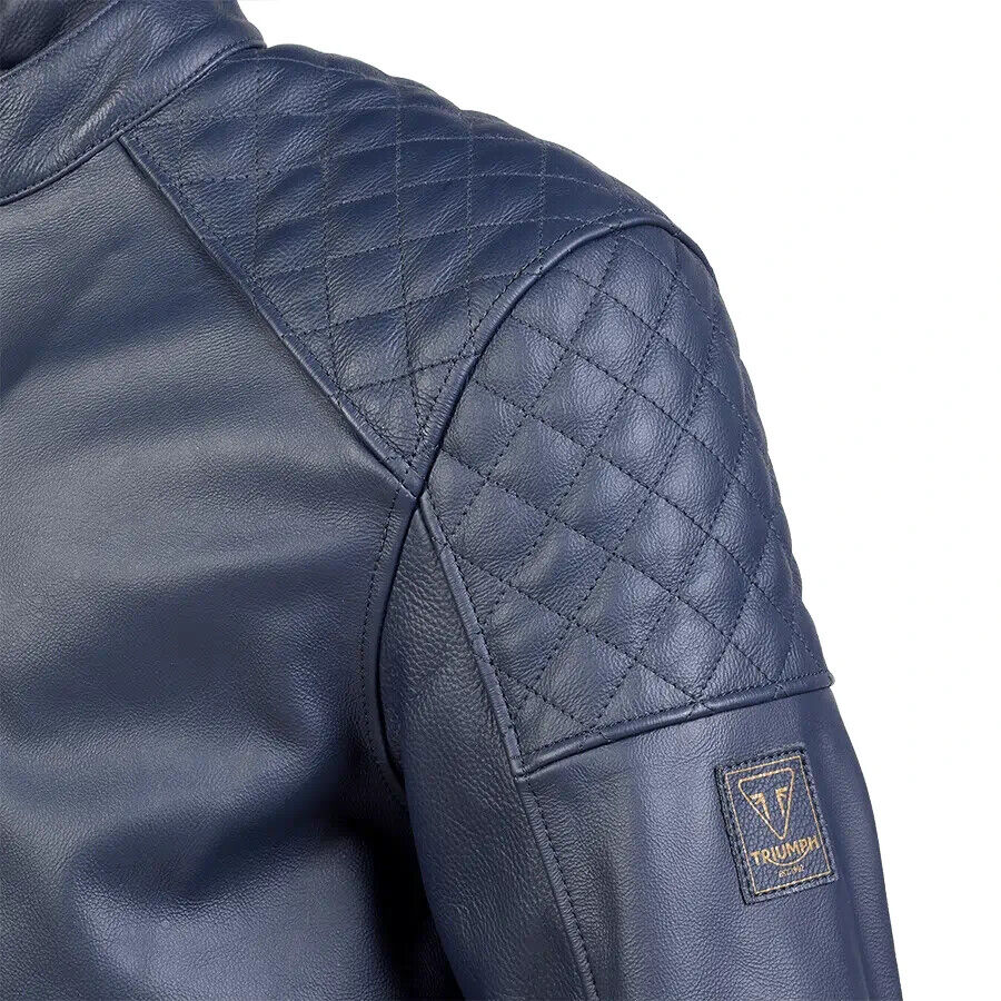 2023 Braddan Blue Leather Jacket