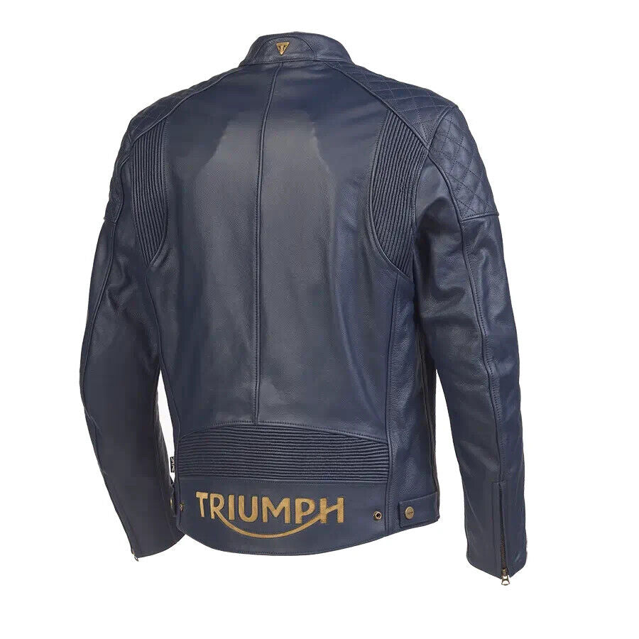 2023 Braddan Blue Leather Jacket