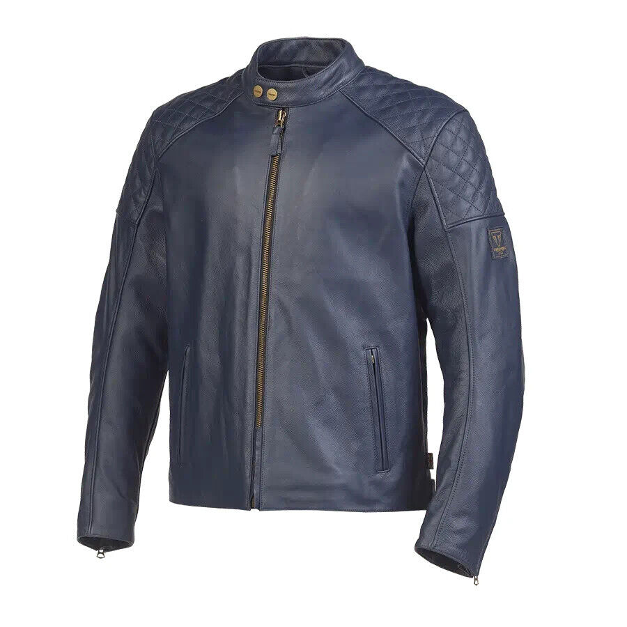 2023 Braddan Blue Leather Jacket
