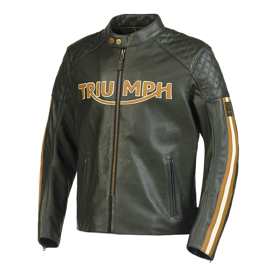 Braddan Green Air Race Leather Jacket