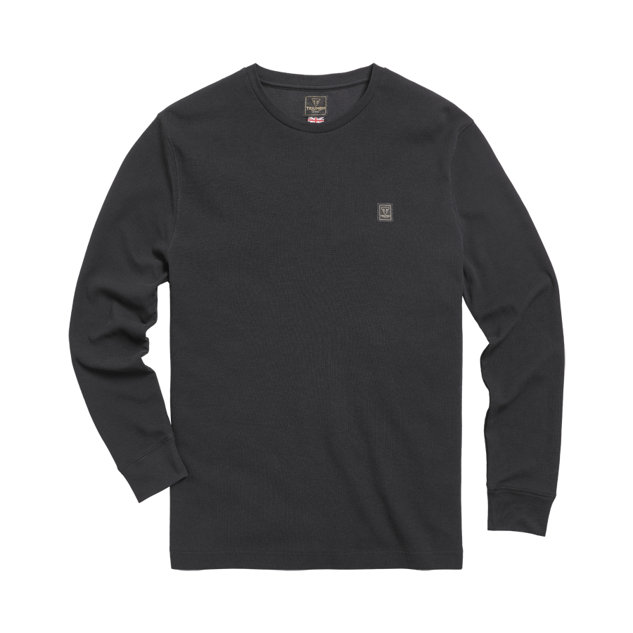 Dean Long Sleeve Waffle Black T-Shirt