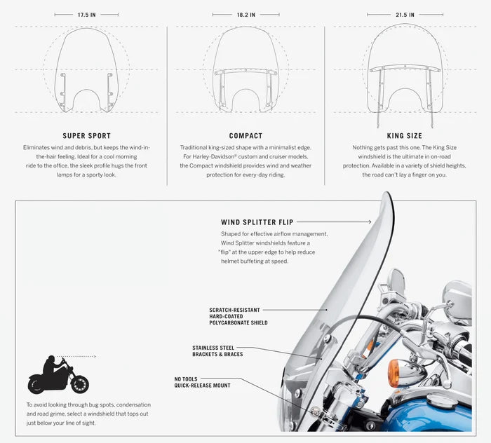 Quick-Release Super Sport Windshield