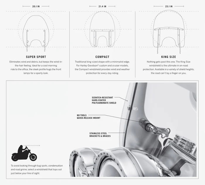 Quick-Release Super Sport Windshield