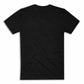 Black t-shirt on a white background