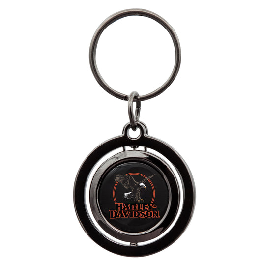 Plasticolor - H-D Eagle w/Orange Text Spinner // Seasonal Key Chain