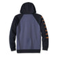 Men's Old English Stacked Bar & Shield Raglan Hoodie - Colorblock - Harley Black & Surf the Web