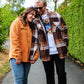 In Between The Line Shirt Jacket - Plaid - Java & Toffee
