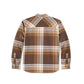 In Between The Line Shirt Jacket - Plaid - Java & Toffee