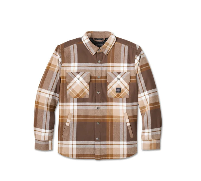 Harley-Davidson In Between The Line Shirt Jacket - Plaid - Java