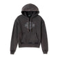 Women's Oversized Washed Bar & Shield Hoodie Black