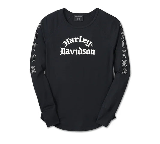 Women's Authentic Long Sleeve Rib Top - Harley Black