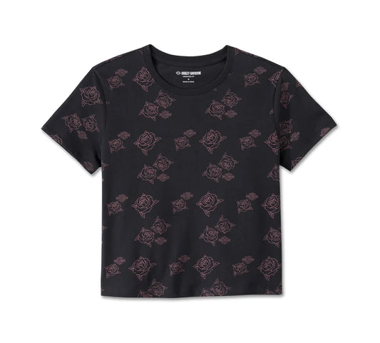 H-D Rosebud Print Top Ladies