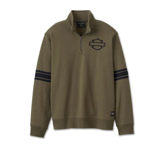 Bar & Shield 1/4 Zip Fleece - Grape Leaf