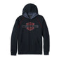 Bar & Shield Contrast Pullover Hoodie - Colorblock - Harley Black & Ombre Blue