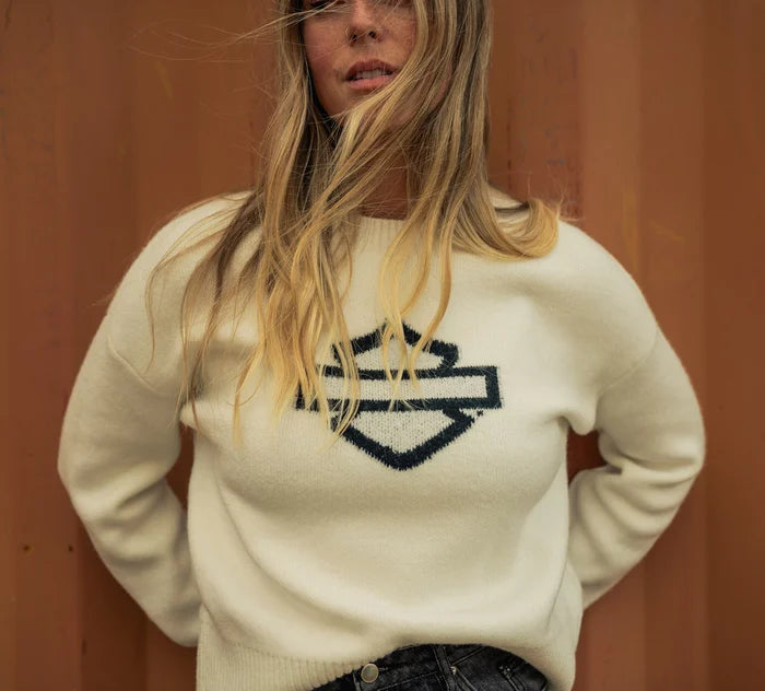 Harley Davidson Women s Open Bar Shield Sweater 96163 25VW 1