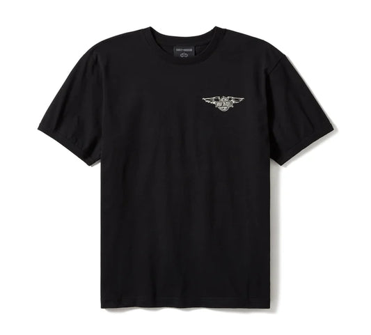 Willie G Sketchy Bar & Shield Ringer Tee - True Black