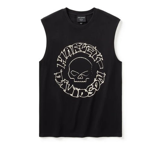 Willie G Sketchy Skull Muscle Tee