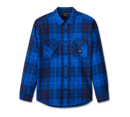 Men's Essence Shirt - Blue Plaid