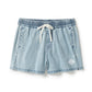 Women's Essential Denim Short - Washed Light Indigo Denim