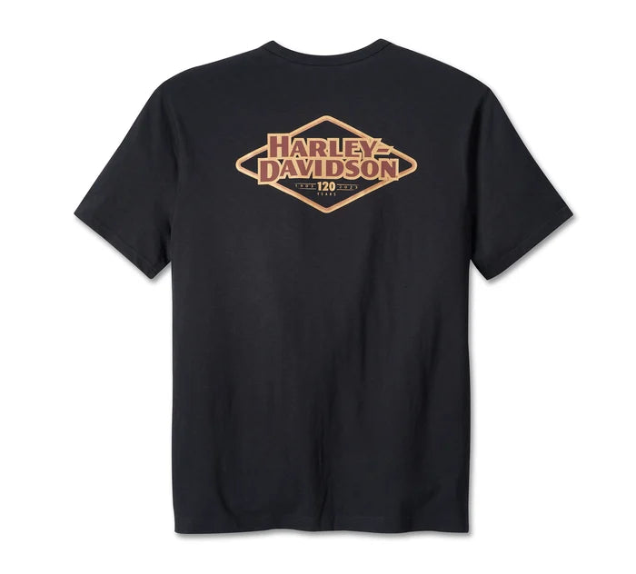 Harley-Davidson Men's 120th Anniversary Pocket Tee - Black Beauty ...