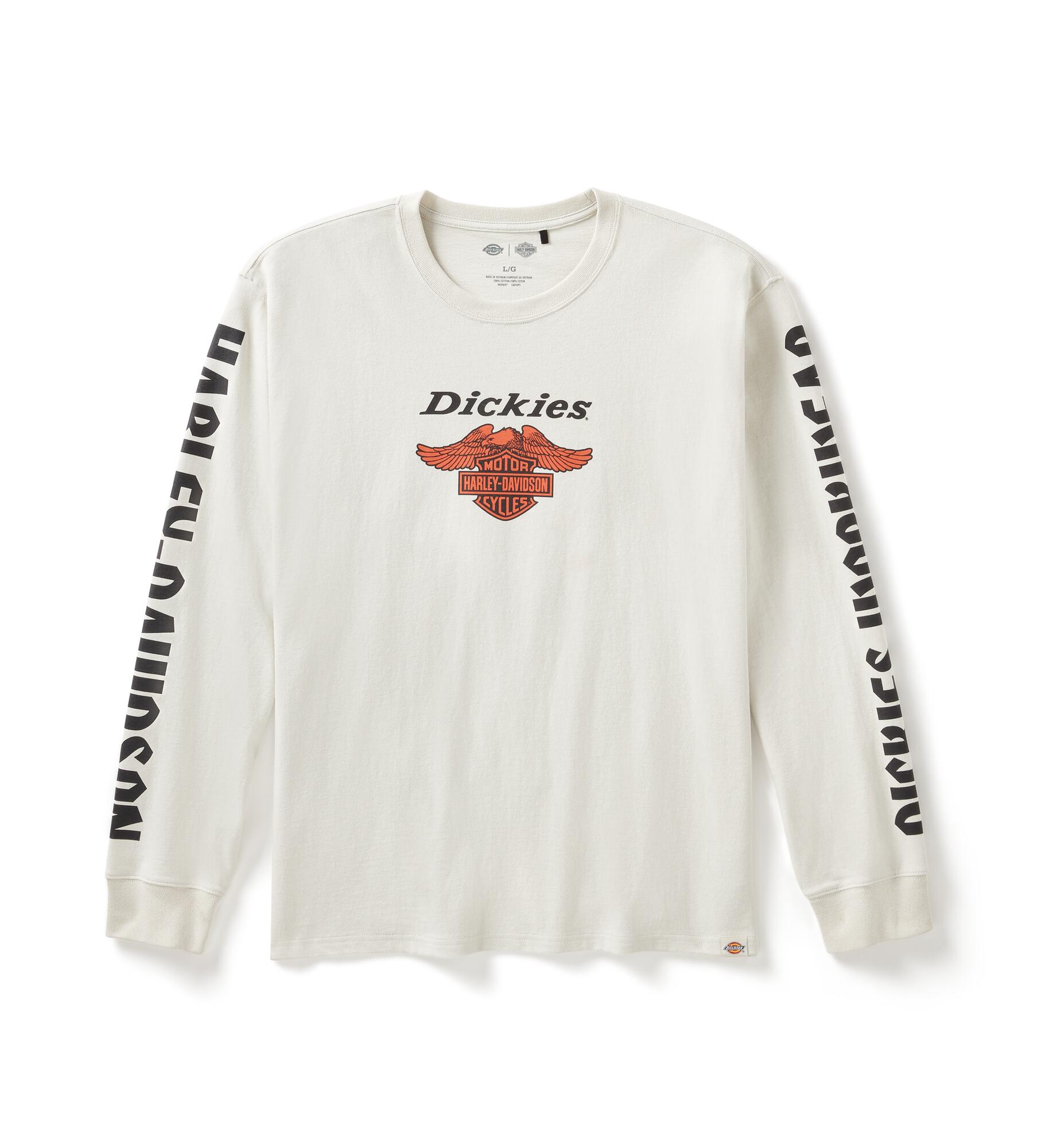 トップス 2007 HARLEY DAVIDSON long sleeve tee Harley-Davidson Dickies x H-D® Heavyweight LS Eagle Tee (96568