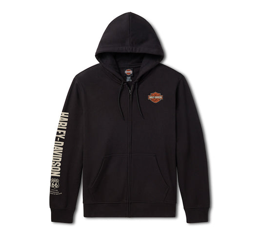 Men's Route 66 Anniversary Full Zip Fleece Hoodie