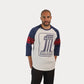 Men's #1 3/4 Raglan Tee - Colorblocked - Cloud Dancer