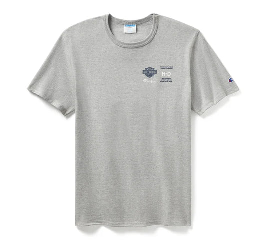 Champion x Harley-Davidson Fanatic Tee - Grey Heather & Navy