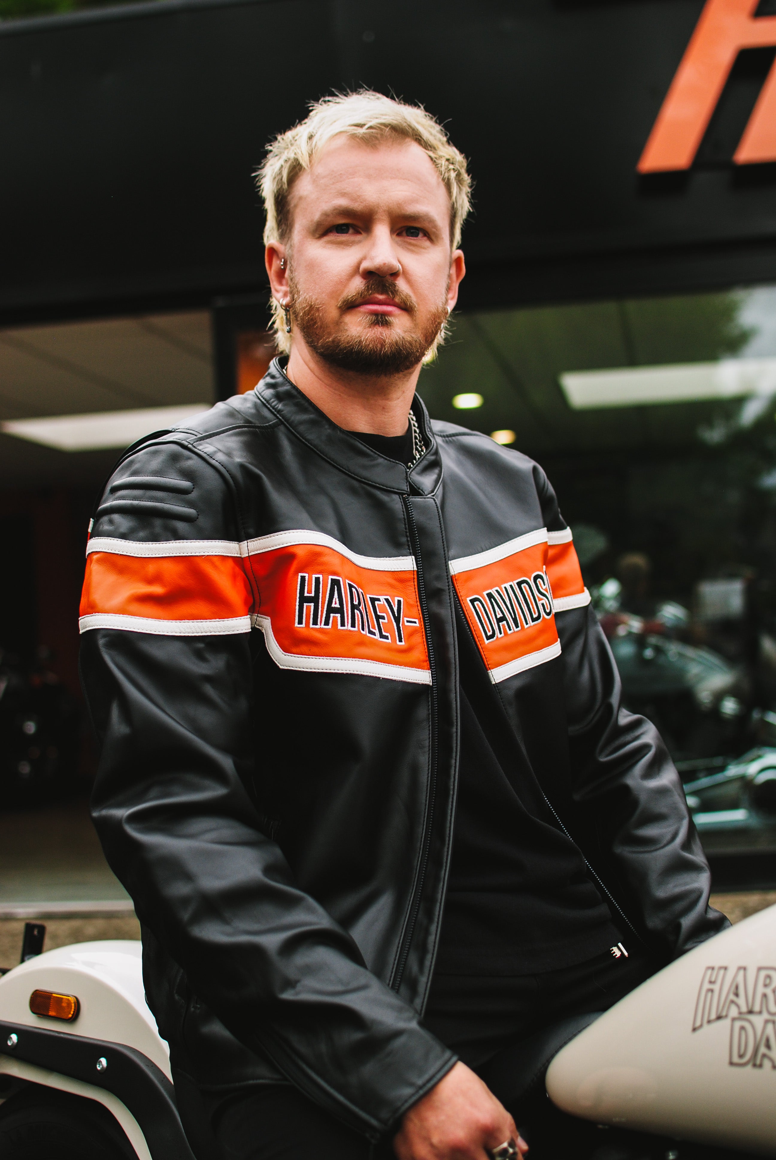 ジャケット・アウター Harley-Davidson Tifton Leather Jacket Harley-Davidson® Trenton Leather Motorcycle Jacket | 97014-25VM