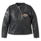 Women's 120th Anniversary Cafe Racer Leather Jacket - Black