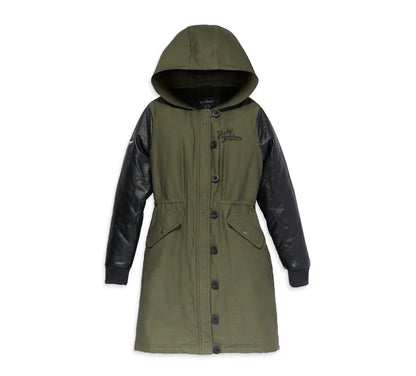 Women's Up North Parka with Leather Sleeves
