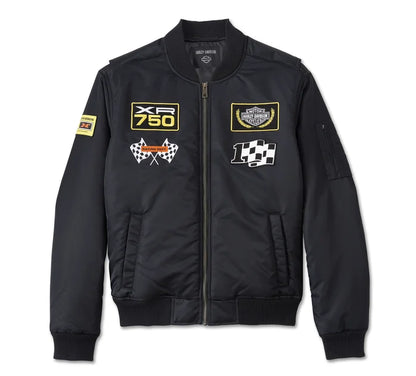 Black bomber jacket with patches best sale