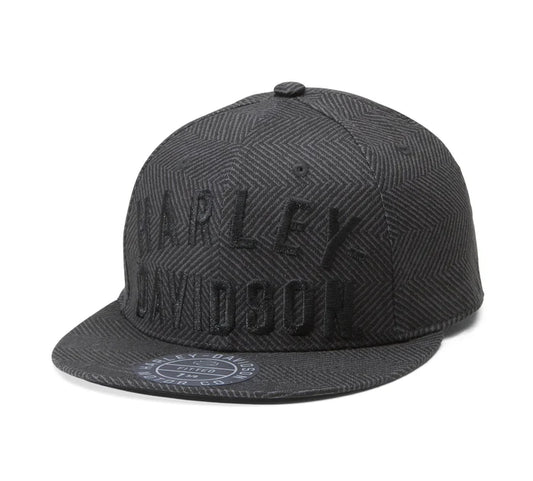 Men's Staple Novelty Cap - Black Herringbone