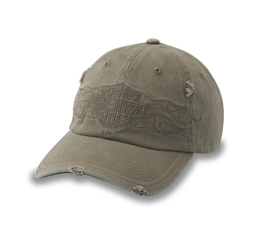 Flying Lap Distressed Stretch-Fit Cap - Grape Leaf