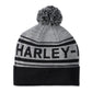 Combustion Pom Beanie - Medium Grey Heather