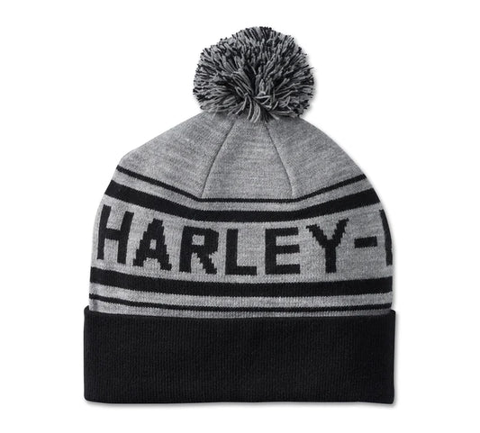 Combustion Pom Beanie - Medium Grey Heather