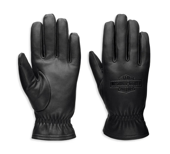 Men's Full Speed Leather Gloves - Black Leather